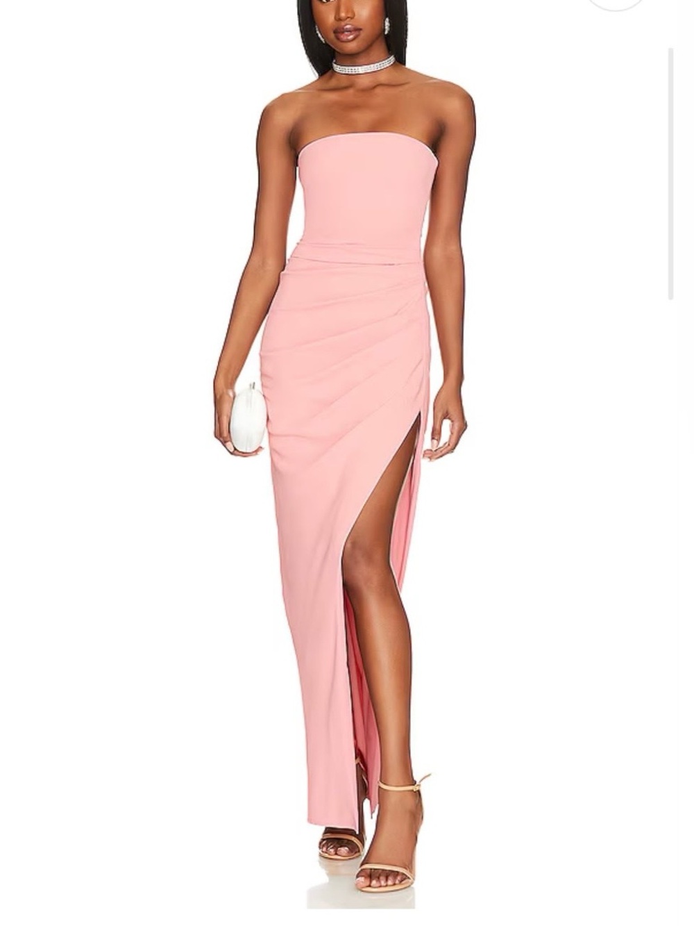NEW Pink Strapless Gown Lovers + Friends Chrisley Long Maxi Dress Rose Pink S